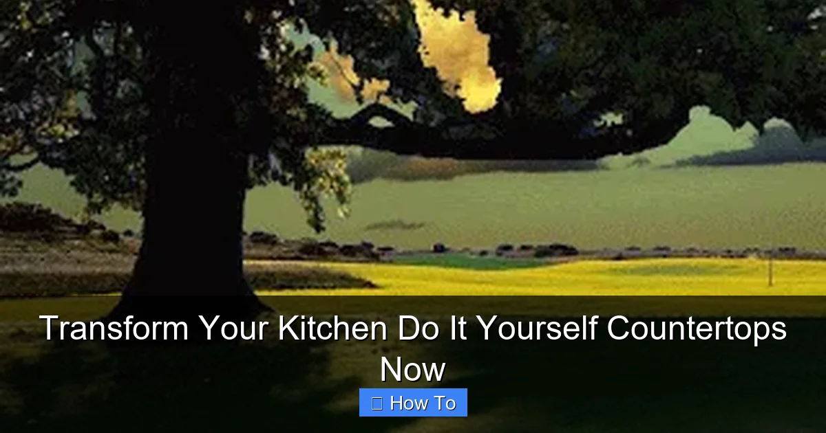 Transform Your Kitchen Do It Yourself Countertops Now