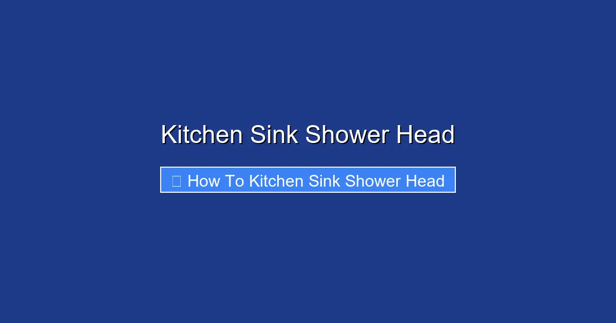 Kitchen Sink Shower Head
