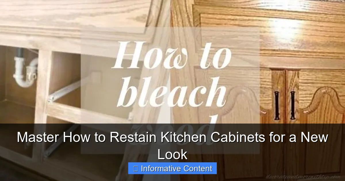 Master How to Restain Kitchen Cabinets for a New Look