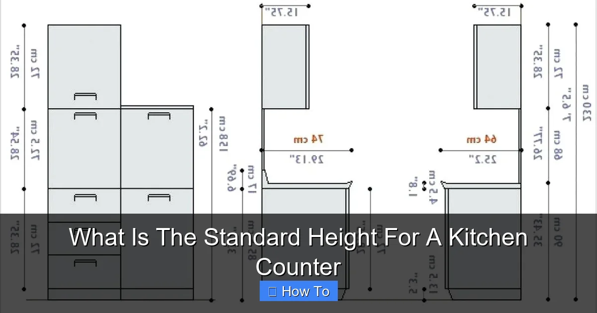 What Is The Standard Height For A Kitchen Counter