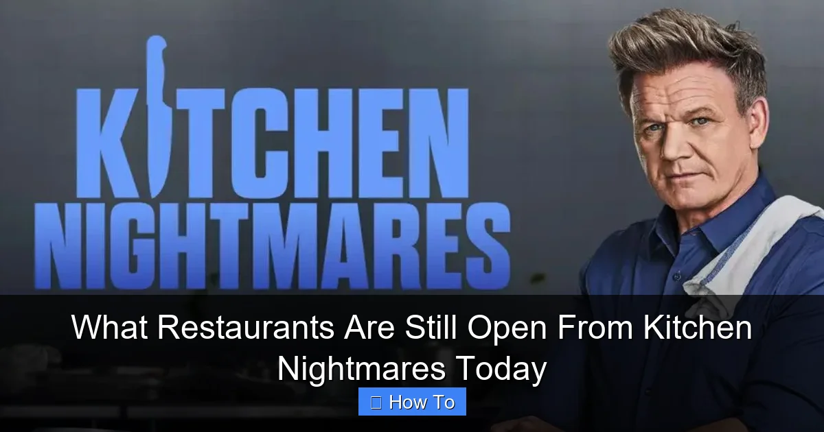 What Restaurants Are Still Open From Kitchen Nightmares Today