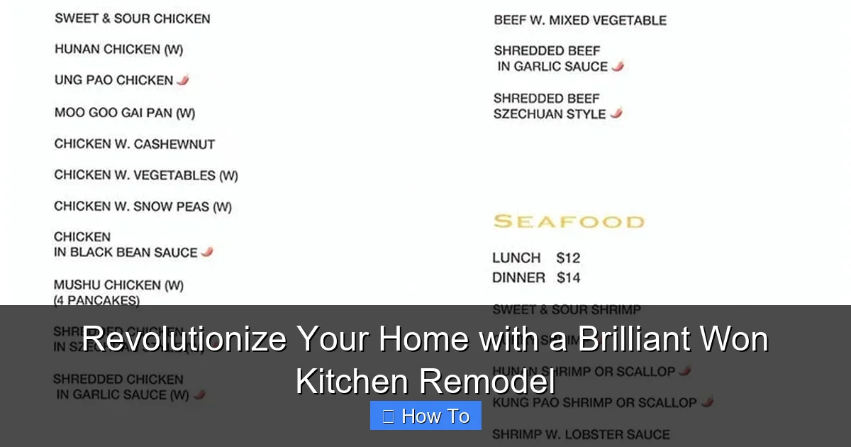 Revolutionize Your Home with a Brilliant Won Kitchen Remodel