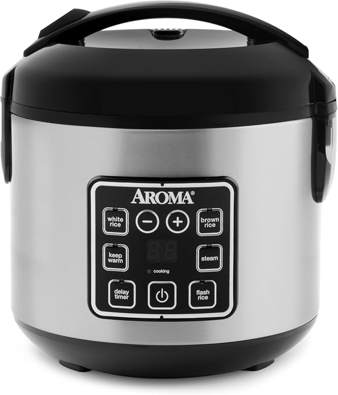 5 Best Compact Rice Cookers: Expert-Reviewed for Top Performance 4 A Top Choice: AROMA Compact 4-Cup Digital Rice Cooker, Stainless Steel