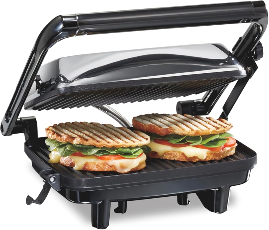 Hamilton Beach Electric Indoor Grill and Panini Press Sandwich Maker w