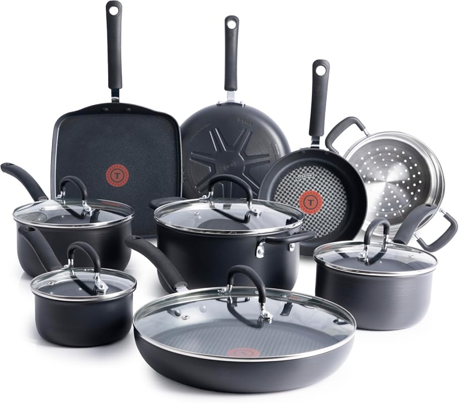 Top 4 Best Nonstick Dishwasher Safe Cookware Picks for Effortless C... 5 T-fal Ultimate Hard Anodized Nonstick Cookware Set 14-Piece