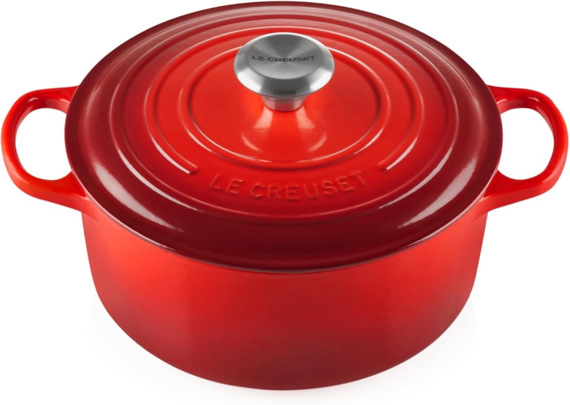 Le Creuset Enameled Cast Iron Signature Round Dutch Oven, 4.5 qt., Cerise