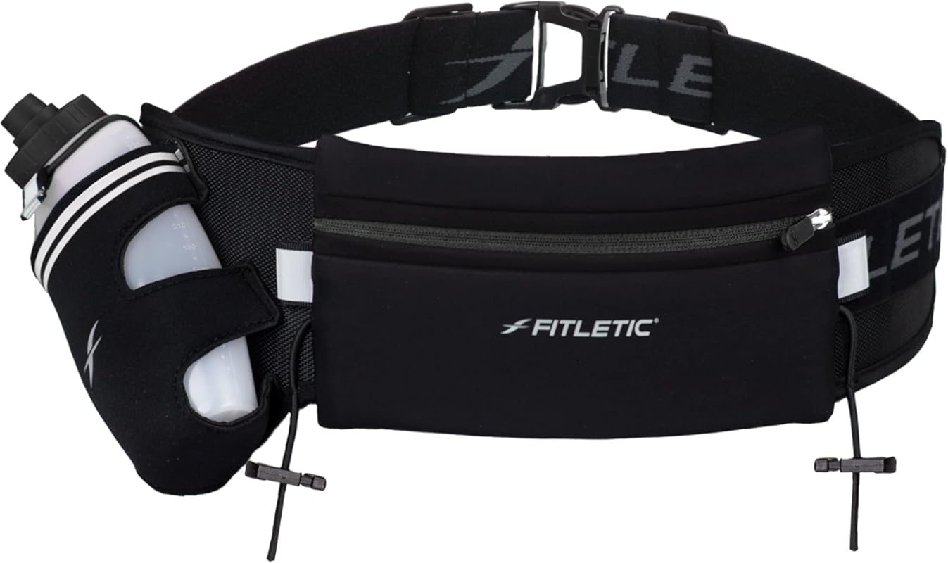 5 Best Running Water Bottle Belts: Tested & Reviewed 6 Fitletic Running Hydration Belt with 12oz Water Bottle, Gel Holder, an