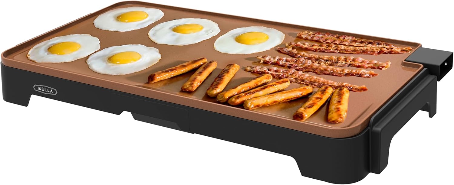 7 Best 28 Inch Griddles: Expert-Vetted for Peak Performance 7 bella XL Electric Ceramic Titanium Griddle, Make 15 Eggs At Once, Heal