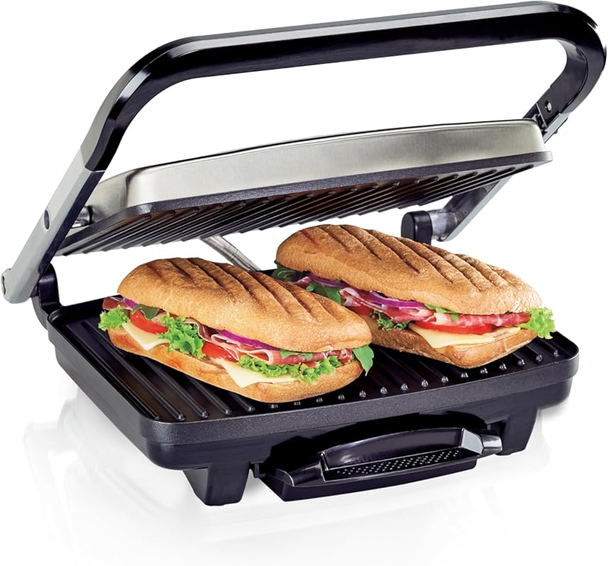 Hamilton Beach Electric Indoor Grill, Sandwich Maker, and Panini Press