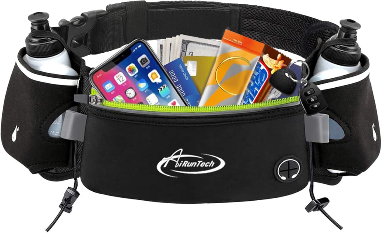 5 Best Running Water Bottle Belts: Tested & Reviewed 5 Hydration Running Belt with Water Bottle, Phone/Wallet Holder for Jogg