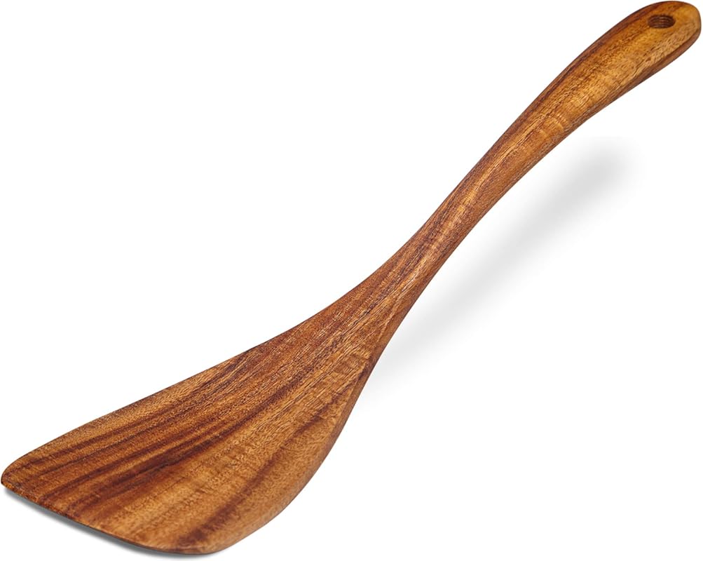 7 Best Wood Spatulas: Expert-Approved for Unmatched Quality 3 Acacia Wood Nonstick Spatula Turner, Long Handle for Frying Eggs, Fish