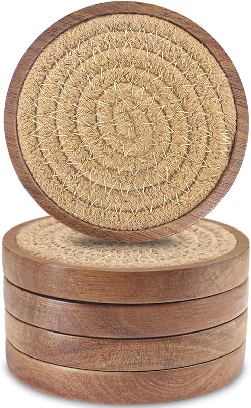 Finding the Best Absorbent Woven Wood Coasters to Protect Your Wood Ta
