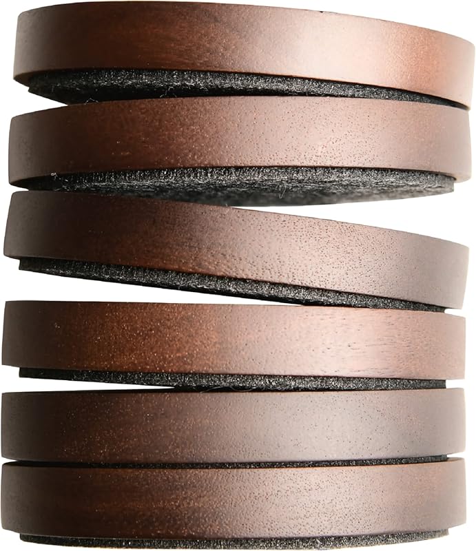 Absorbent Felt Wood Drink Coasters, Set of 6 Stackable Coasters for Wo
