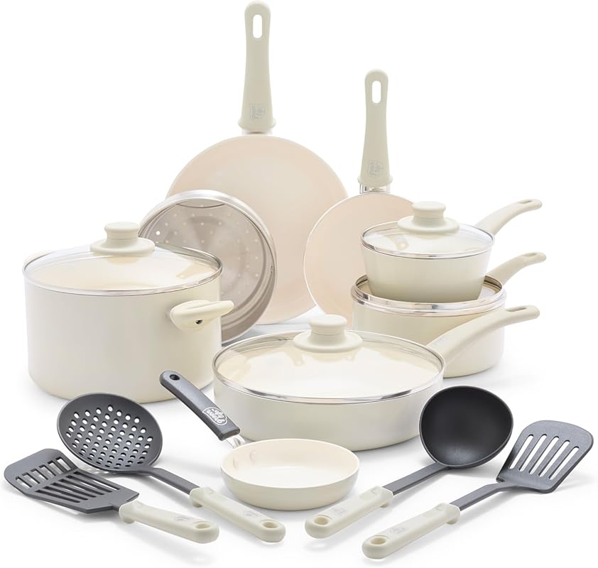 7 Best & Healthiest Cookware: Expert Picks You Can Trust 5 GreenLife Soft Grip 16 Piece Cookware Set, Non-Toxic PFAS-Free Ceramic