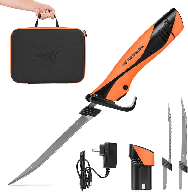 KastKing Cordless Electric Fillet Knife with 7" and 9" Blades for Fish