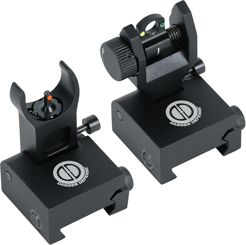 Expert-Approved: 8 Best AR Iron Sights for Quality & Reliability 8 Dagger Defense Classic Style Flip Up AR Iron Sights for Backup Optics