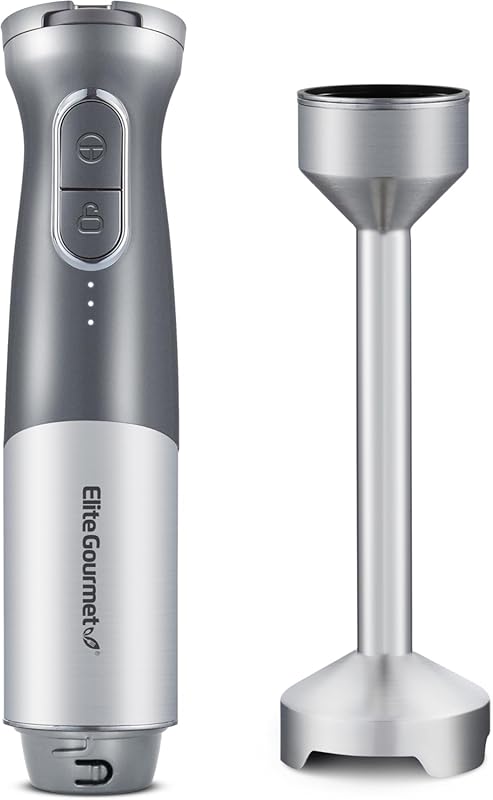Cordless Rechargeable Hand Blender, Portable with Variable Speed, Stai