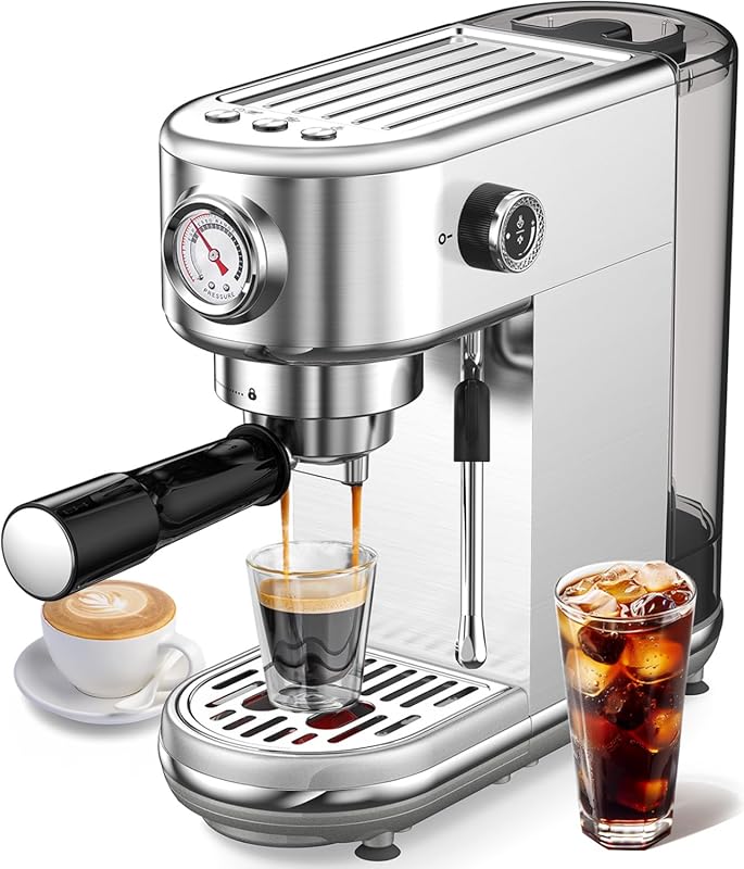 Best Coffee Maker & Espresso Machine Combo with Milk Frother