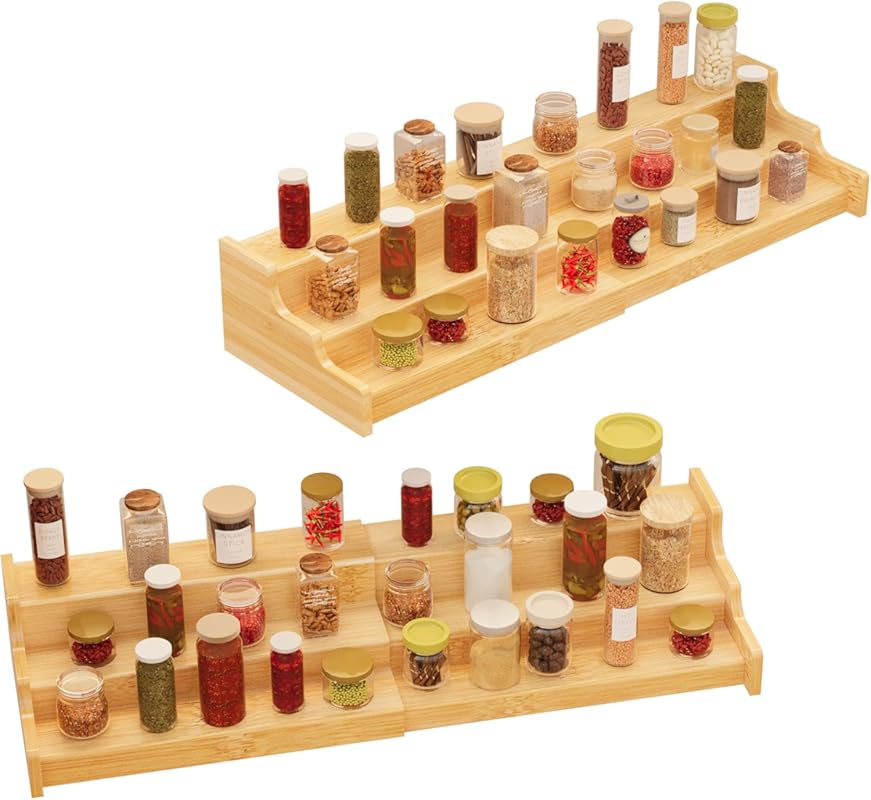 2 Pack Spice Rack Organizer for Cabinet