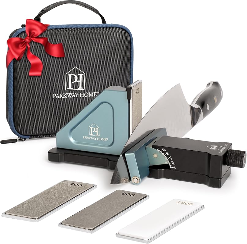 Rolling Knife Sharpener with Adjustable 10° to 40° Options and Adjusta