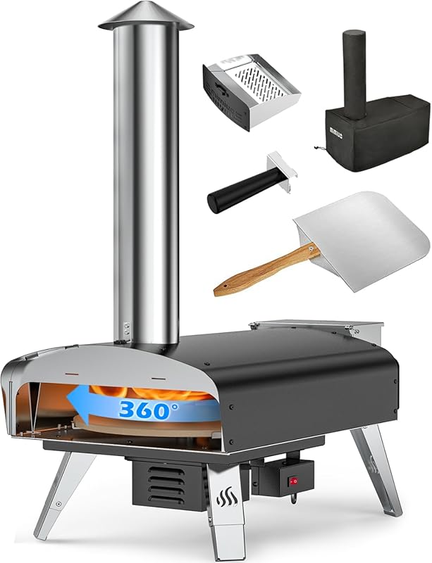 4 Best Pizza Ovens for Frozen Pizza: Expert Picks for Perfect Pies 2 Mimiuo Outdoor Wood Pellet Pizza Oven, Auto-Rotating System, Pizza Sto