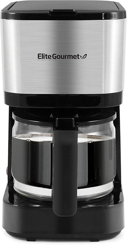 Elite Gourmet Automatic 5-Cup Coffee Maker with Pause and Serve, Reusa
