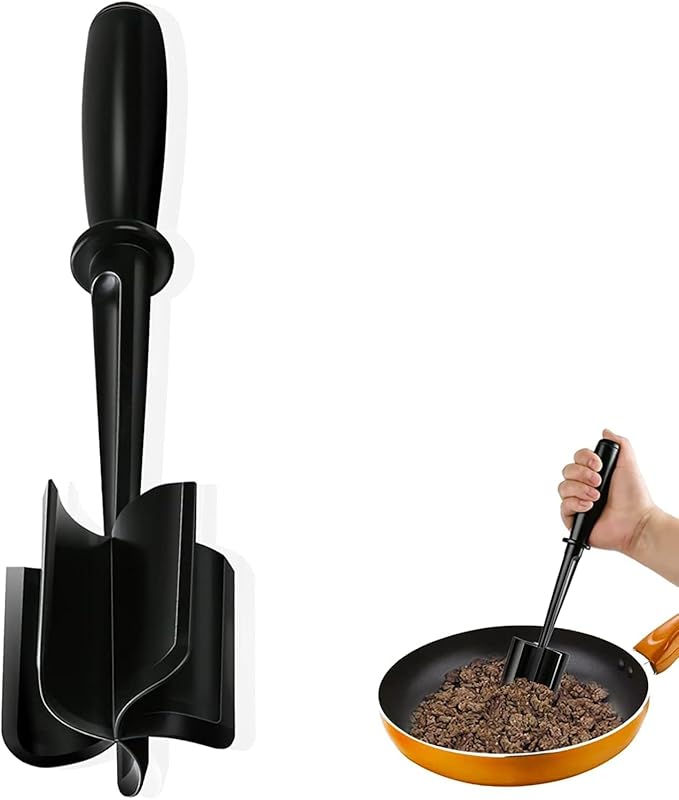 Versatile Nylon Meat Chopper and Potato Masher, Great for Ground Beef,