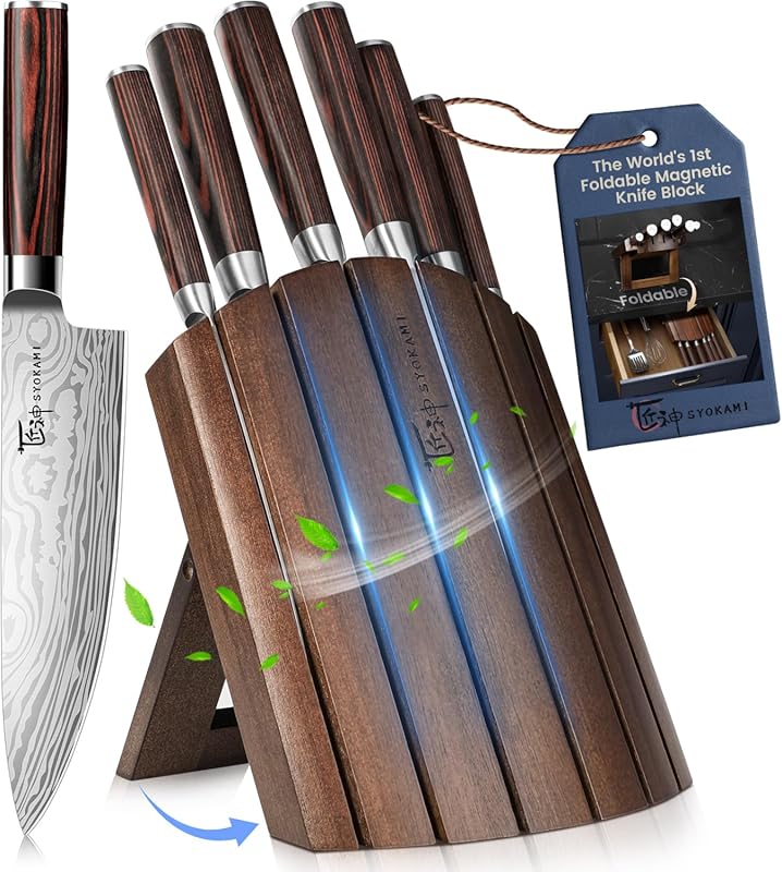 7 Best Knife Sets for Home Kitchen: Expert-Rated Quality 5 7-Piece Japanese High Carbon Stainless Steel Kitchen Knife Set with Fo