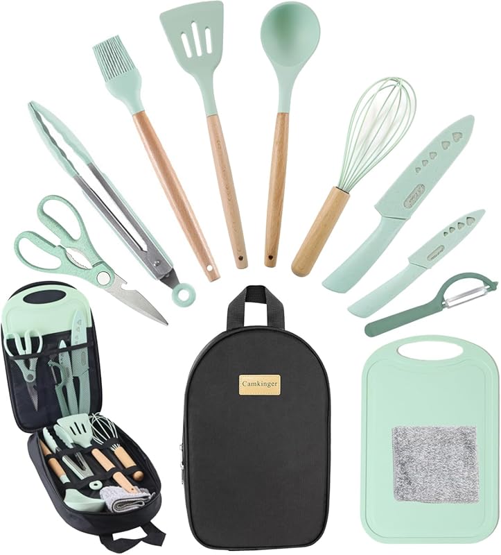 Camping Accessories Kitchen Cooking Utensils Set - Portable Outdoor Ca
