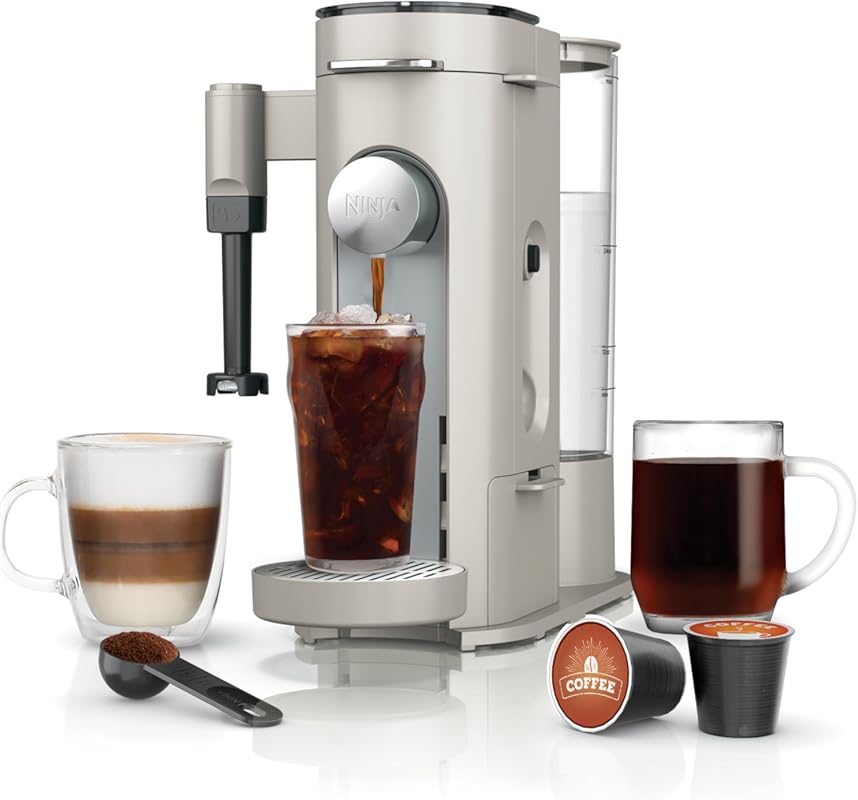 Ninja Compact Single-Serve Coffee Maker for K-Cups & Grounds with Buil