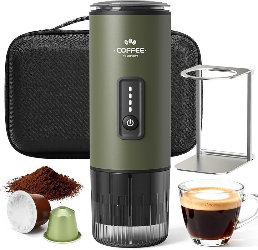 5 Best Portable Coffee Machines: Expert Picks for Flawless Brews 2 Portable Espresso Coffee Maker: Self-Heating, USB-C, for Ground Coffee