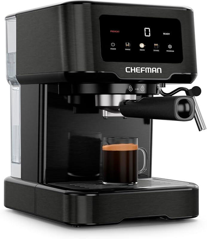 5 Best Coffee Maker Reviews: Expert Guide to Superior Brews 3 Chefman 15-Bar Digital Espresso Machine: Steam Wand for Latte and Capp