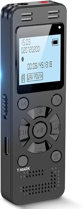 EVIDA 128GB Digital Voice Recorder: Portable Audio Recording Device wi