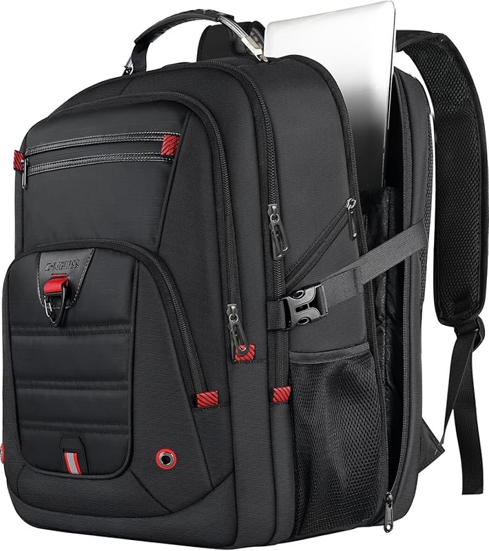 Extra Large 52L Travel Backpack for 17.3-inch Laptops, Durable for Bus