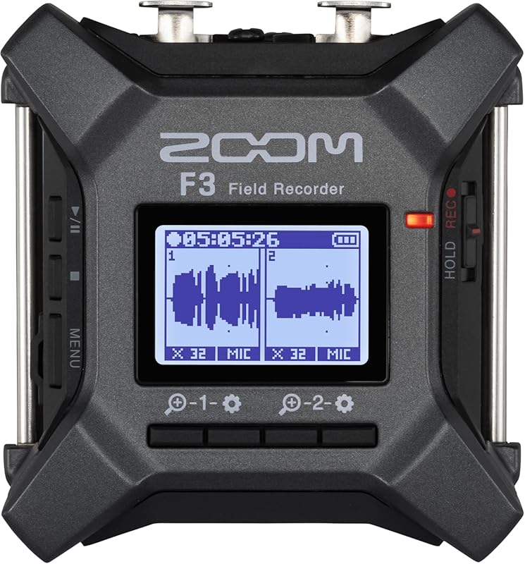 Zoom F3 Field Recorder: Dual XLR Inputs, 32-Bit Float, and Battery Pow