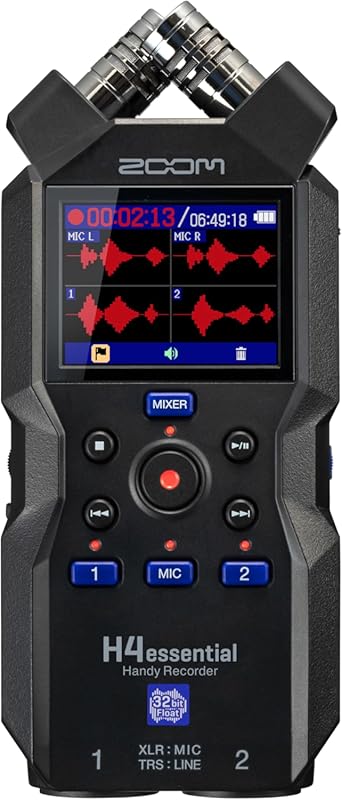 Top 5 Portable Audio Recorders for Bass: Expert Picks 3 Zoom H4 Essential portable 4-track audio recorder with 2 XLR/TRS input