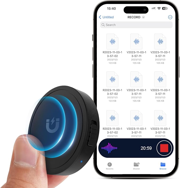132GB Portable Voice Activated Recorder with Noise Reduction, Ideal fo