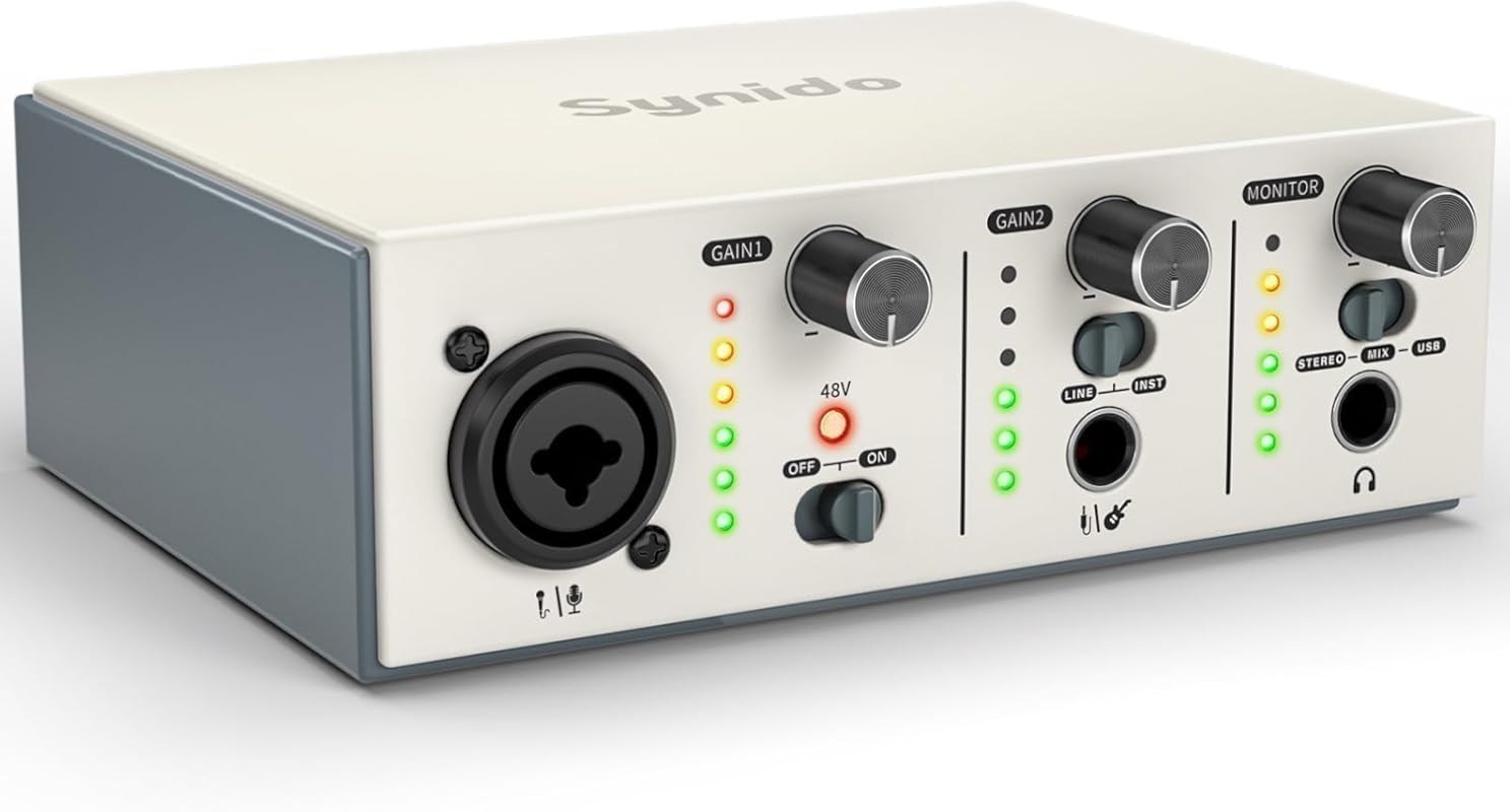 Best Portable Synido USB C Audio Interface for MacBook Pro with 2-Chan