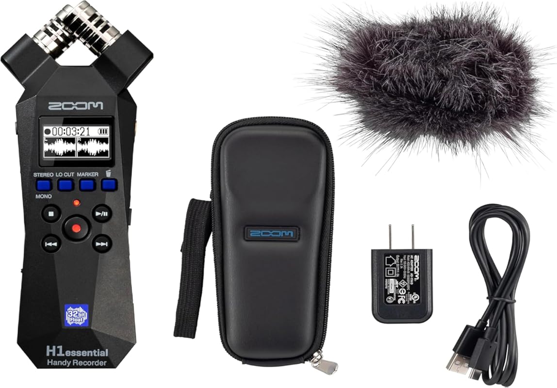 10 Best Portable Audio Recorders for Bass Ranges: Expert Quality 8 Zoom H1essential 2-Track 32-Bit Float Portable Audio Recorder Bundle w