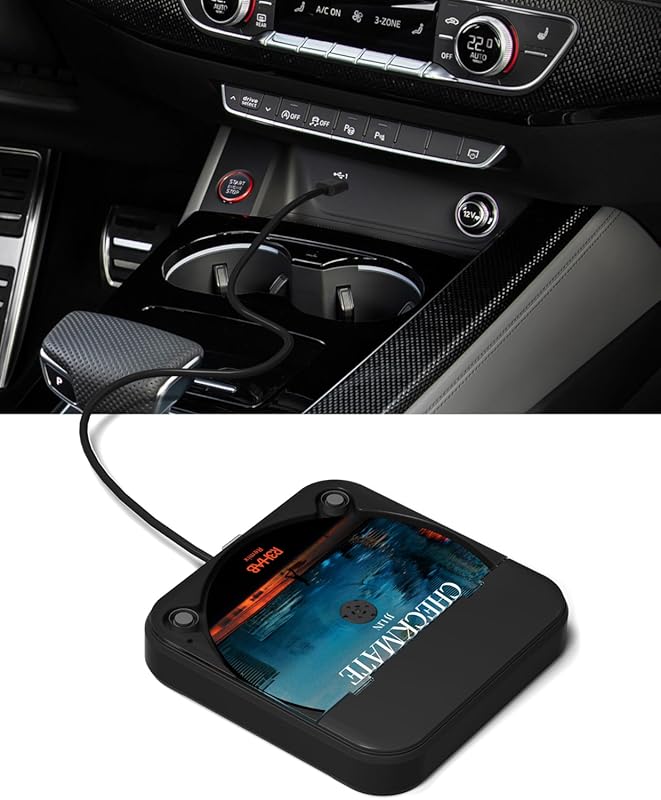 ENVYCLOUD Portable Car CD Player with USB/AUX Port,External CD Player 