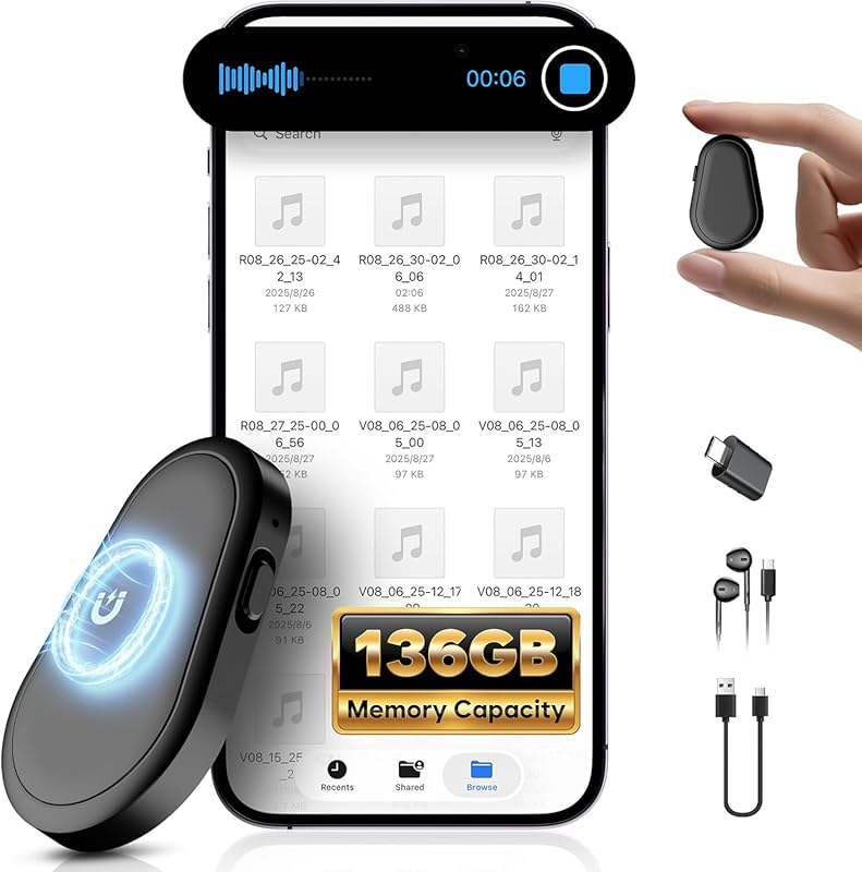 10 Best Portable Audio Recorders for Bass Ranges: Expert Quality 10 Zutiifeu 136GB Magnetic Voice Activated Recorder: Advanced Noise Cance