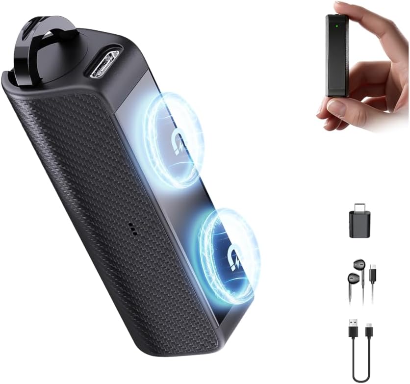 136GB Magnetic Voice Recorder, Voice Activated with Noise Cancellation